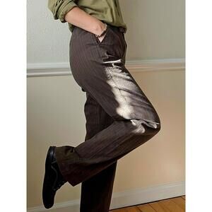 Trousers Pants Stretch Straight Leg vintage Dark Academia Preppy 10 women's